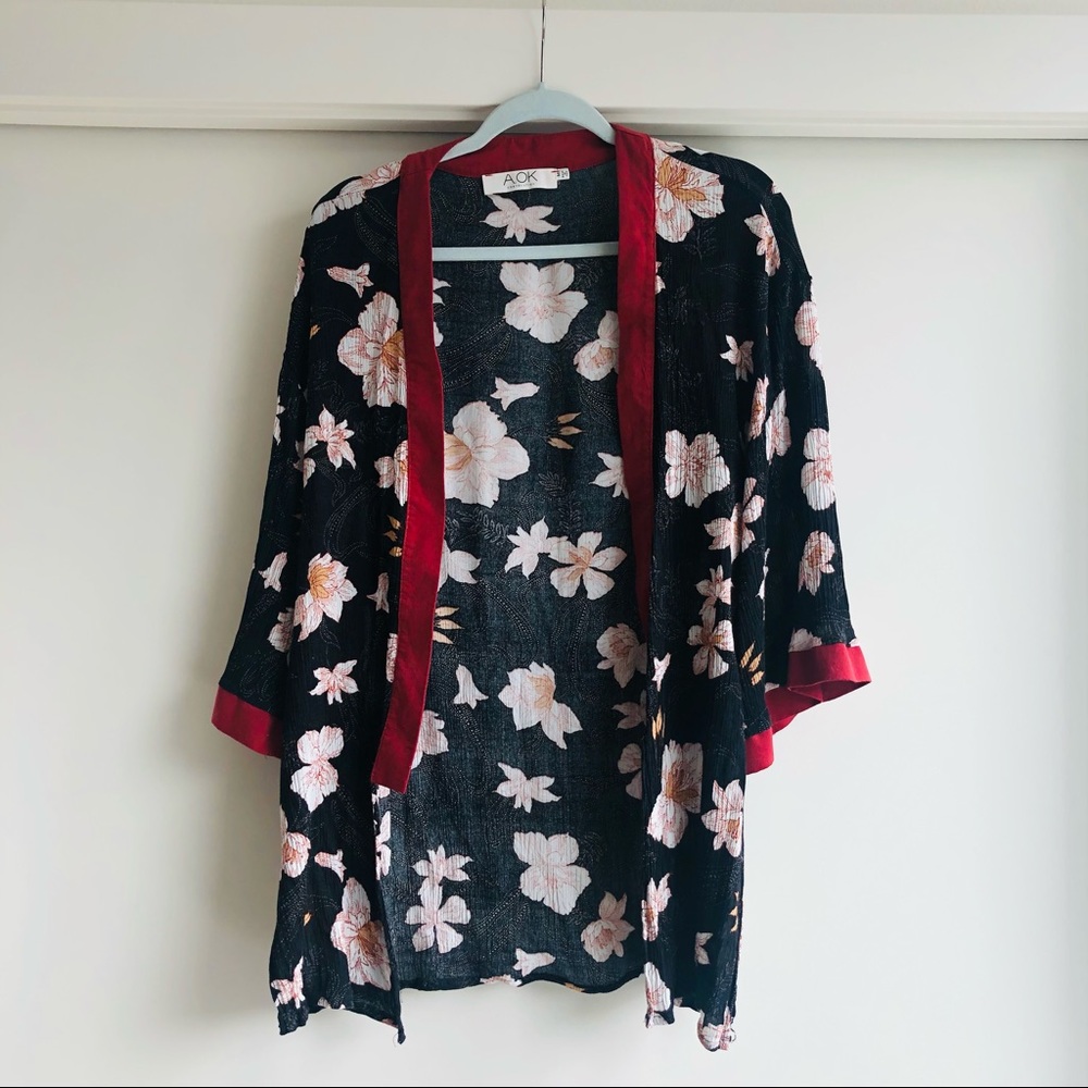 A.OK Coevolution floral kimono